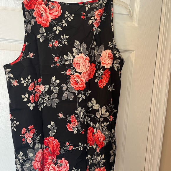 Women's Plus Size Floral Print Relaxed Fit Summer Fashionable Sleeveless Top 14W - Picture 9 of 11